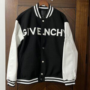 Givenchy Black And White Spliced ​​Baseball Jacket